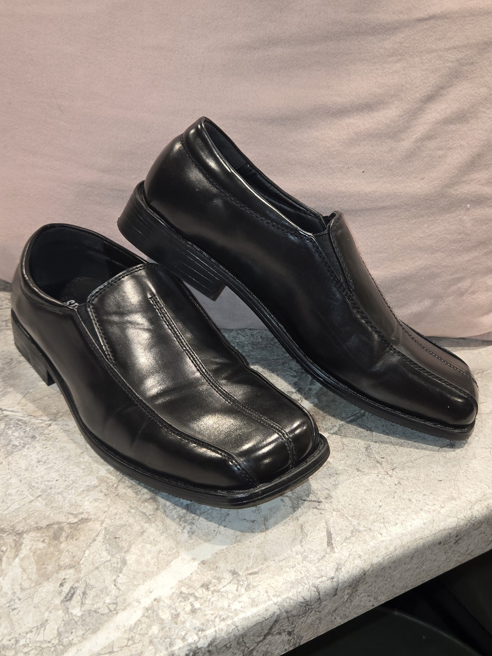 Stacy Adams Black Boys' Slip-On Dress Shoes